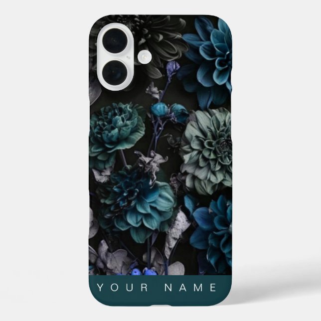 Noir Garden Teal Case-Mate iPhone Case (Back)
