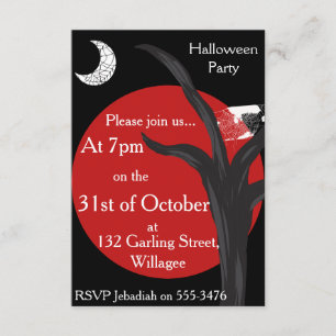Noir Halloween Invite