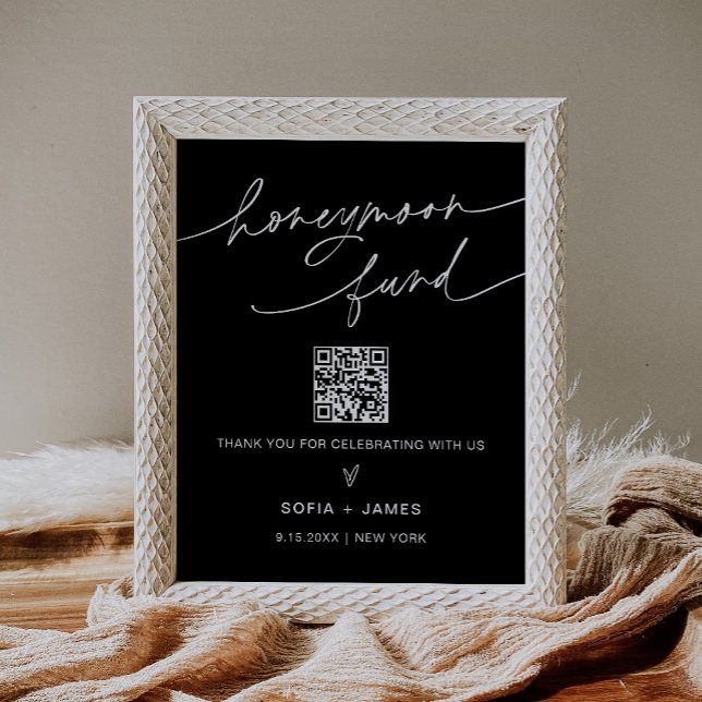 NOIR Honeymoon Fund Wedding Sign (Creator Uploaded)