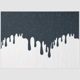 Noir Ink Drip Tissue Paper – Customisable