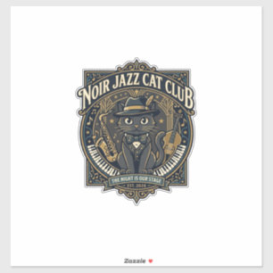Noir Jazz Cat Cat Dad Gift Idea - Noir Jazz Cat Cl