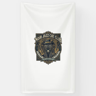 Noir Jazz Cat Cat Dad Gift Idea - Noir Jazz Cat Cl Banner