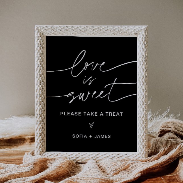 NOIR Love is Sweet Wedding Favours Sign (Creator Uploaded)