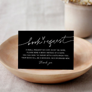 NOIR Minimalist Baby Book Request Insert