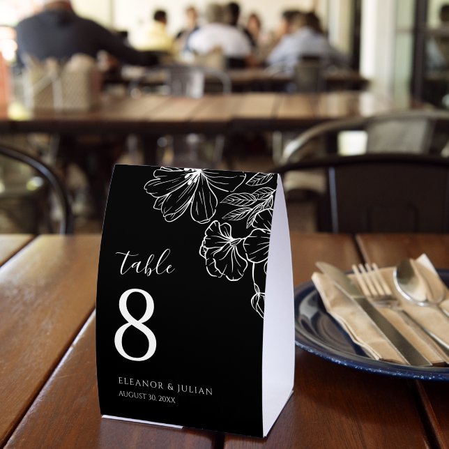 Noir Minimalist Black & White Botanical (Insitu(Restaurant))