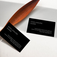 NOIR Minimalist Enclosure Card Invitation Insert
