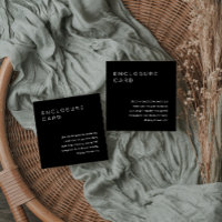 NOIR Minimalist Enclosure Card Invitation Insert