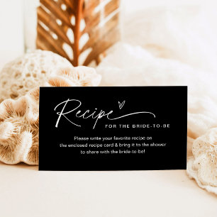 NOIR Recipe Insert Card Bridal Shower