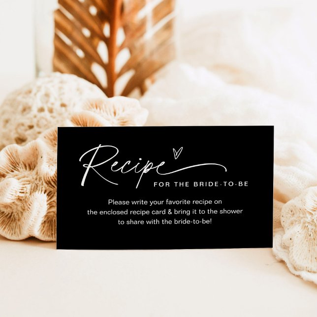 NOIR Recipe Insert Card Bridal Shower (Creator Uploaded)