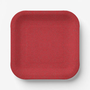 Noise-Effect Tomato Red Paper Plate – Customisable