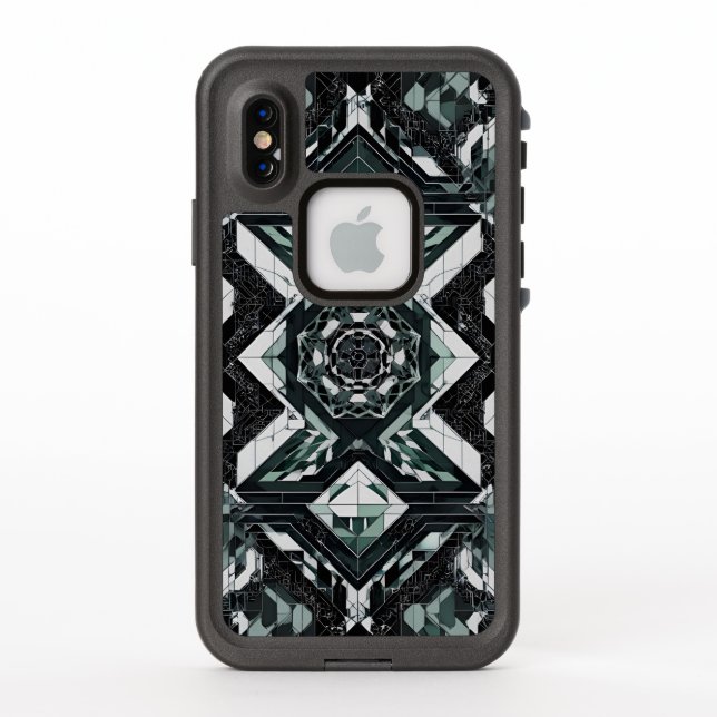 Noise Geometry: Algorithmic Glitch LifeProof iPhone Case (Back)
