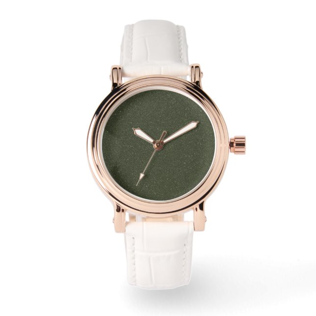 Noise Moss Green Custom Rose-Gold eWatch Watch (Front)
