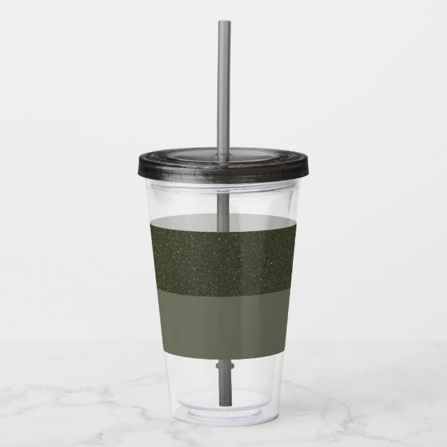 Noise & Smooth Moss Green Tumbler – Customisable (Front)
