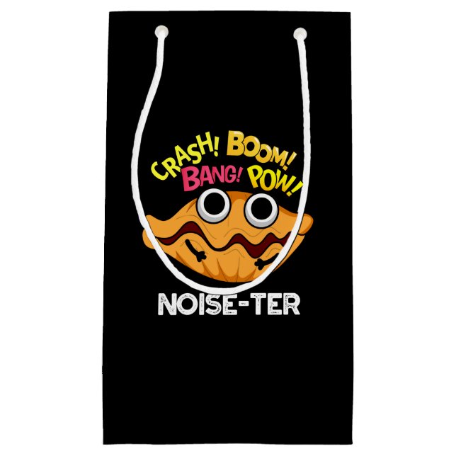 Noise-ter Funny Noisy Oyster Pun Dark BG Small Gift Bag (Front)