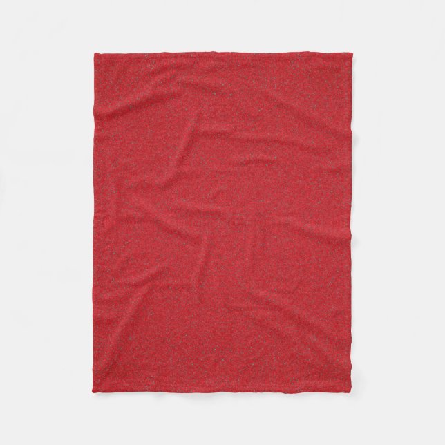 Noise-Texture Tomato Red Fleece Blanket (Custom) (Front)