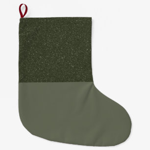 Noise-Top Moss Green Custom Christmas Stocking