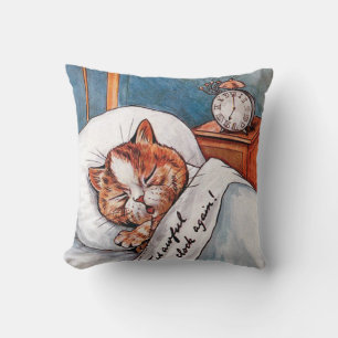 Noisy Alarm Clock, Louis Wain Cushion