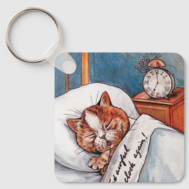 Noisy Alarm Clock, Louis Wain Key Ring (Front)