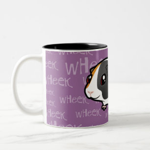 Noisy Guinea Pig (smooth hair) Two-Tone Coffee Mug