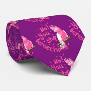Noisy Pink Galah Tie