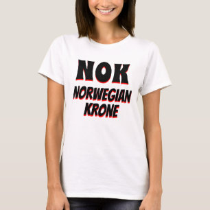 NOK Norwegian krone white T-Shirt