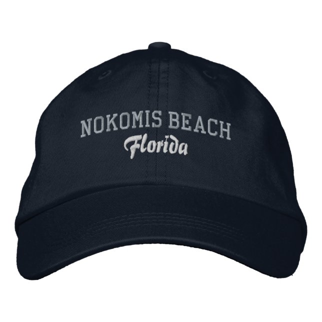 Nokomis Beach Florida Embroidered Baseball Hat (Front)