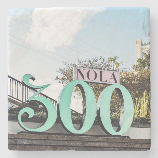 Nola 300, Nola 300 Coaster, New Orleans, Stone Coaster (Front)