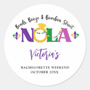 NOLA BACHELORETTE WEEKEND  CLASSIC ROUND STICKER