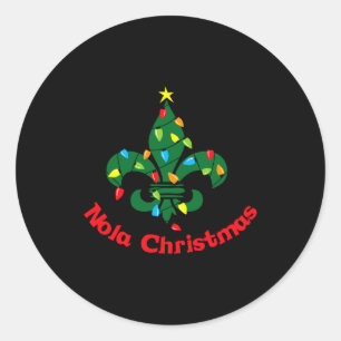 Nola Christmas T Shirt  Classic Round Sticker