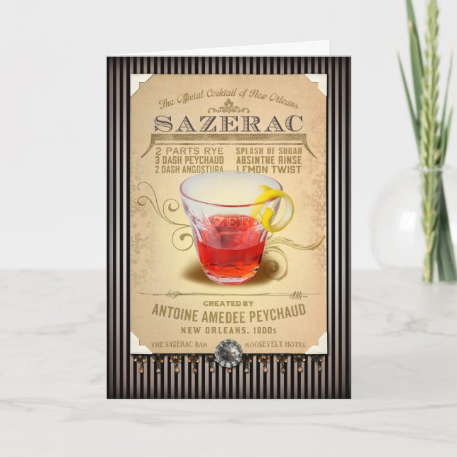 NOLA Collection Sazerac Cocktail Card (Front)