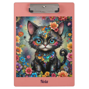 NOLA ~ Cute Black Cat ~ Clipboard