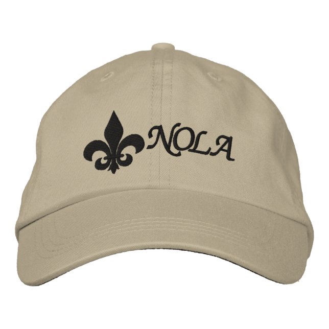 NOLA   Fleur De Lis Embroidered Hat (Front)