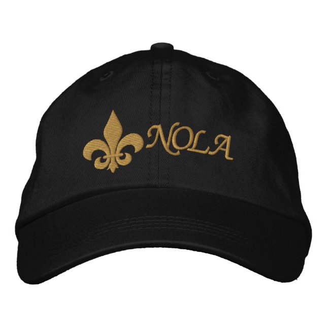 NOLA  - Fleur De Lis Embroidered Hat (Front)