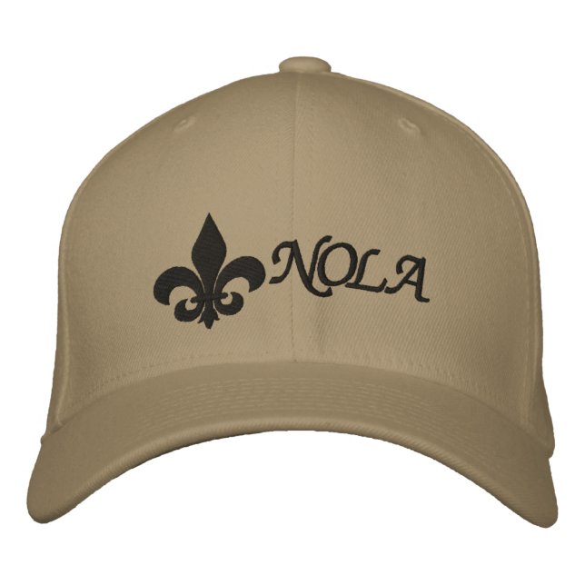 NOLA   Fleur De Lis Embroidered Hat (Front)
