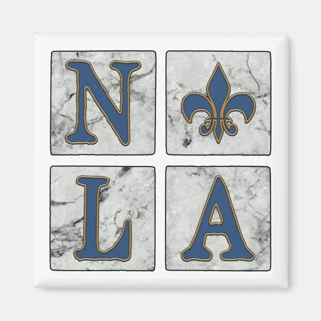 NOLA French Quarter New Orleans Louisiana Magnet (Front)