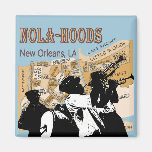 Nola Hoods Brass Band Magnet