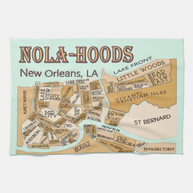 Nola-Hoods Map Tea Towel (Horizontal)