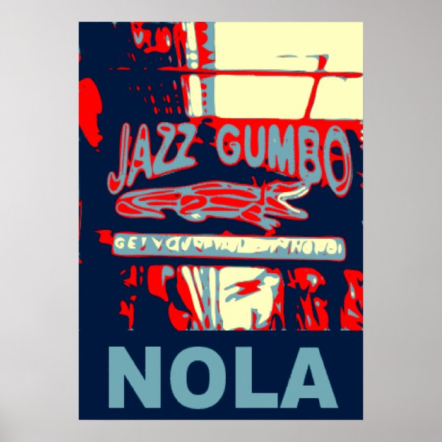 NOLA Jazz and Gumbo Poster (Front)