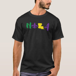 Nola Mardi Gras Jester New Orleans Louisiana Carni T-Shirt