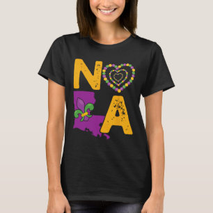 Nola New Orleans 504 Mardi Gras  T-Shirt