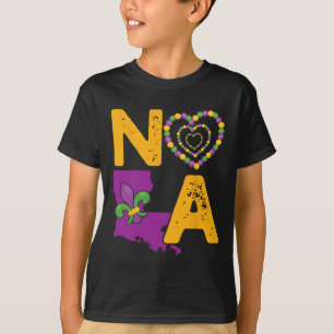 Nola New Orleans 504 Mardi Gras T-Shirt