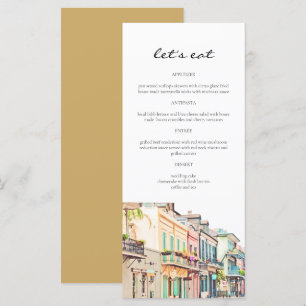 NOLA New Orleans Bourbon Street Menu Cards