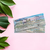 NOLA New Orleans Destination Boarding Pass Wedding