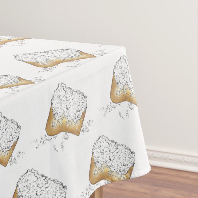 NOLA New Orleans Louisiana Sugary Beignet Pastry Tablecloth (In Situ)