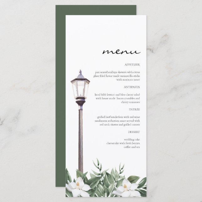 NOLA New Orleans Magnolia Bourbon Street Menu (Front/Back)