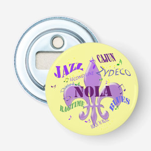 NOLA New Orleans Music (yellow) Bottle Opener