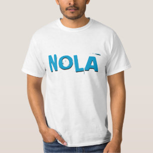 NOLA New Orleans Old Blue Tiles Style T shirts Top