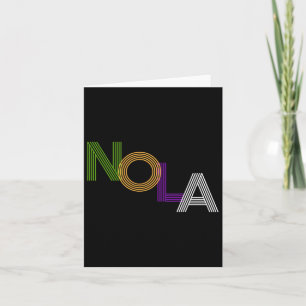 Nola New Orleans Retro Vintage Carnival Souvenir G Card