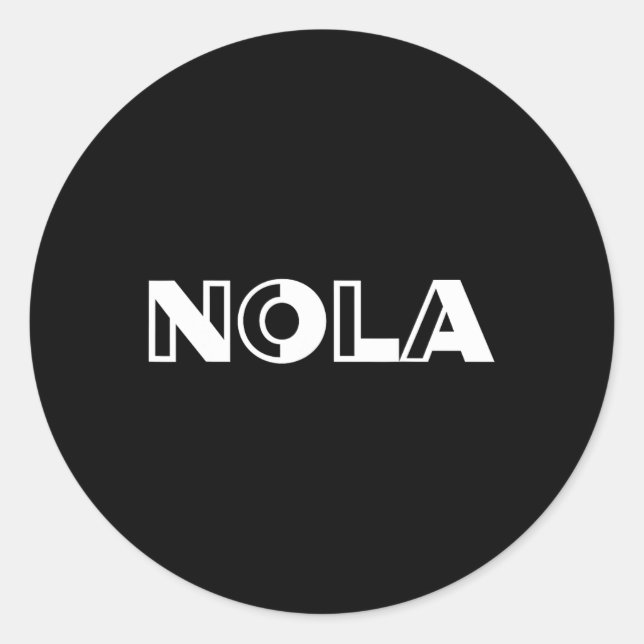 Nola New Orleans Tee Shirt  Classic Round Sticker (Front)