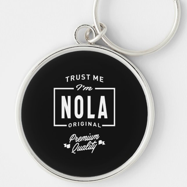Nola Personalised Name Birthday Key Ring (Front)